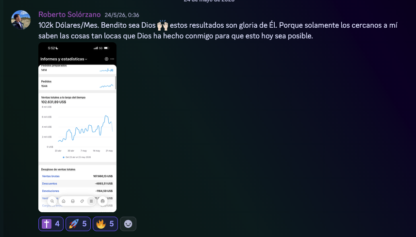 Resultado de Roberto Solórzano con más de 102.000 dólares al mes
